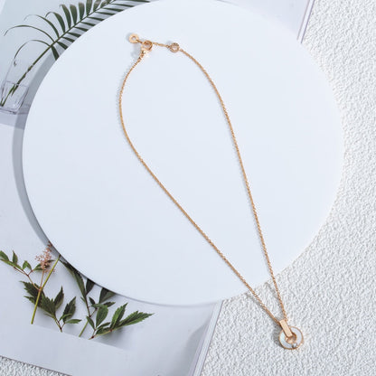 [BloomBling]GARI NECKLACE PINK GOLD MOP