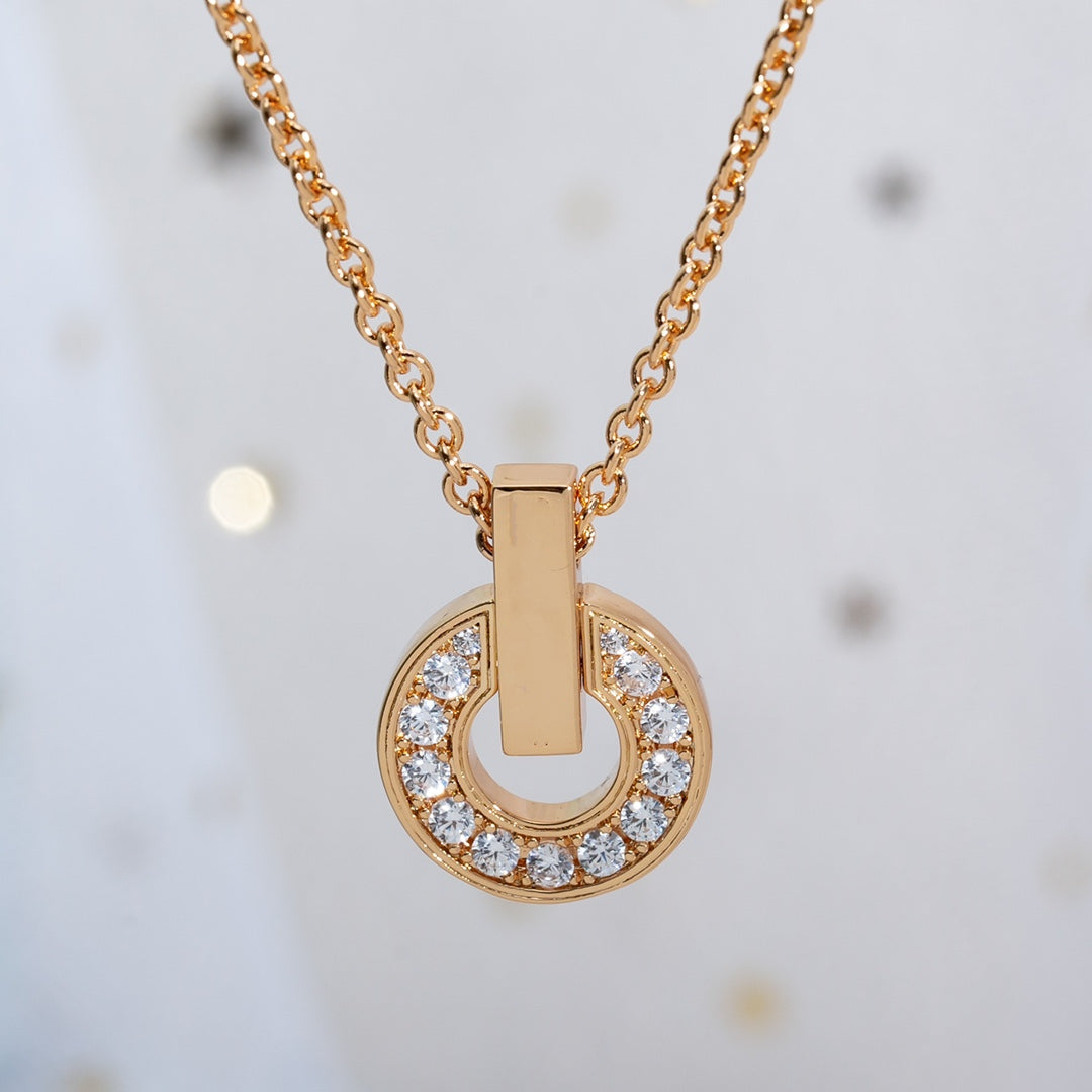 [BloomBling]GARI NECKLACE PINK GOLD DIAMOND