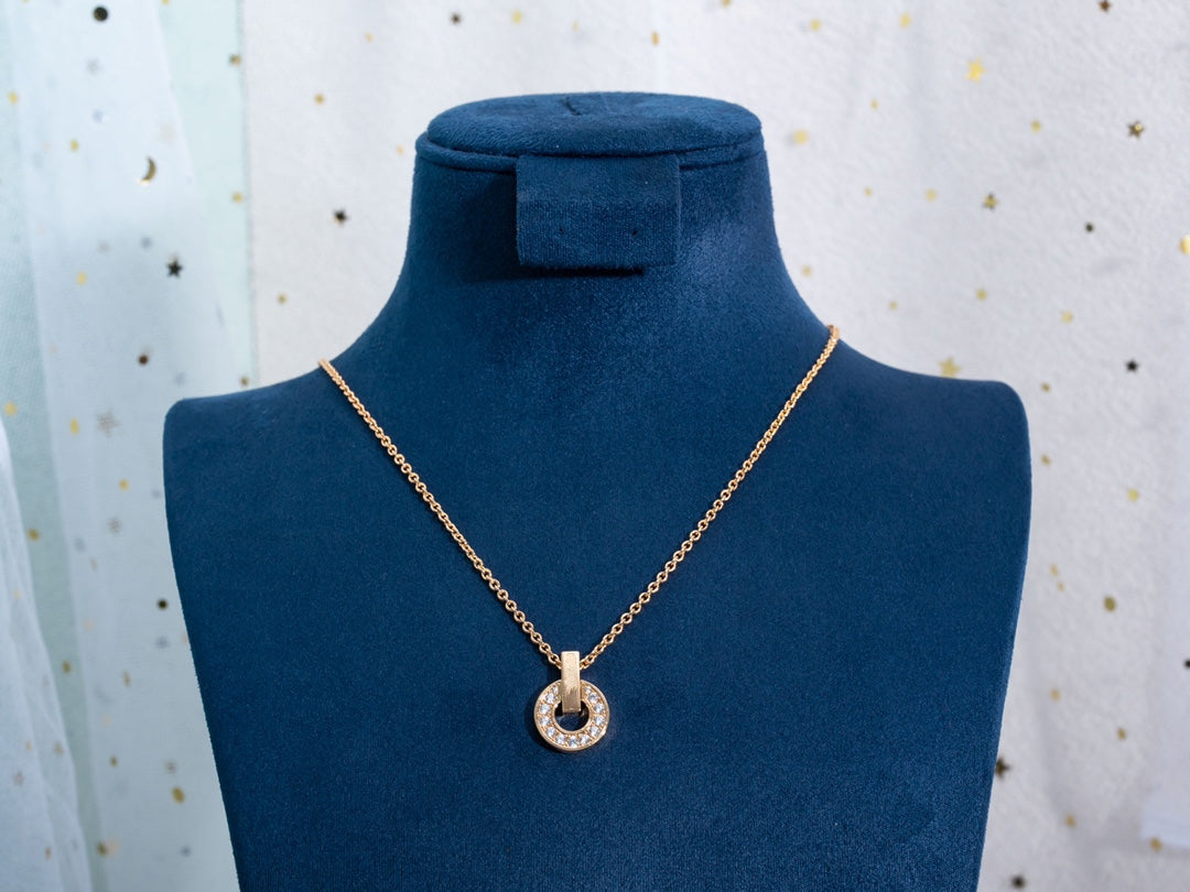 [BloomBling]GARI NECKLACE PINK GOLD DIAMOND