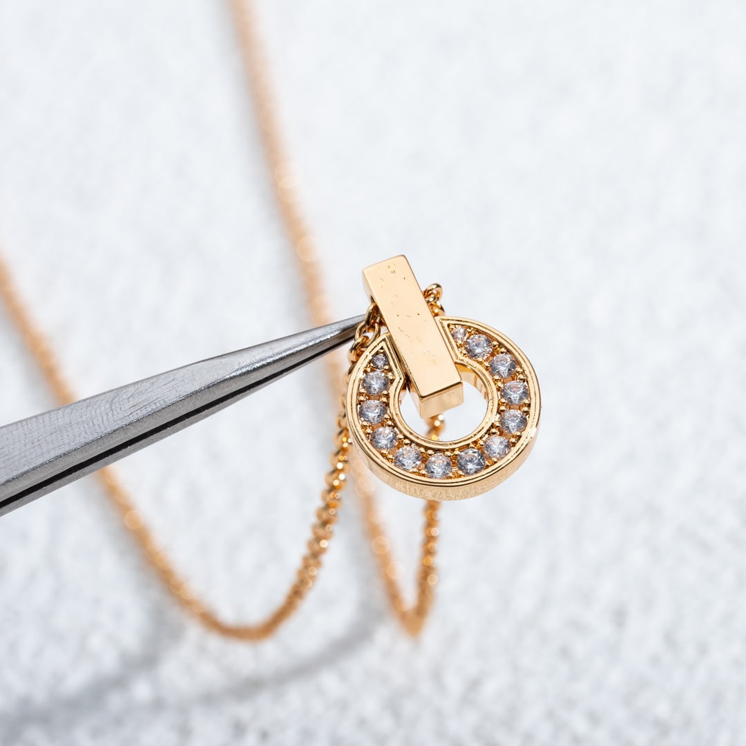 [BloomBling]GARI NECKLACE PINK GOLD DIAMOND