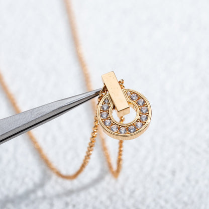 [BloomBling]GARI NECKLACE PINK GOLD DIAMOND