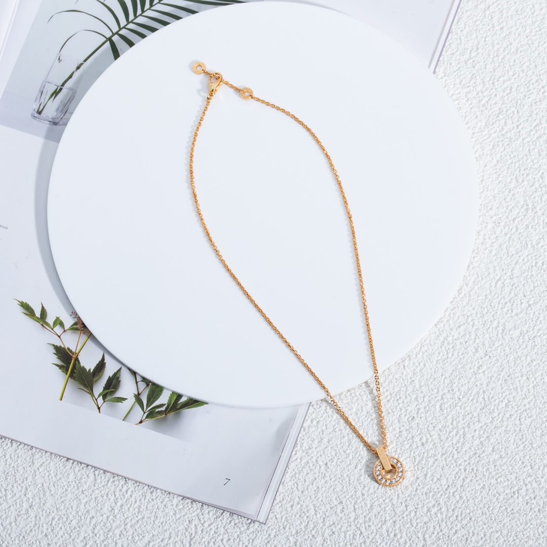 [BloomBling]GARI NECKLACE PINK GOLD DIAMOND