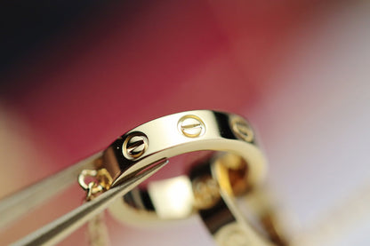 [BloomBling]LOVE NECKLACE DOUBLE RING GOLD