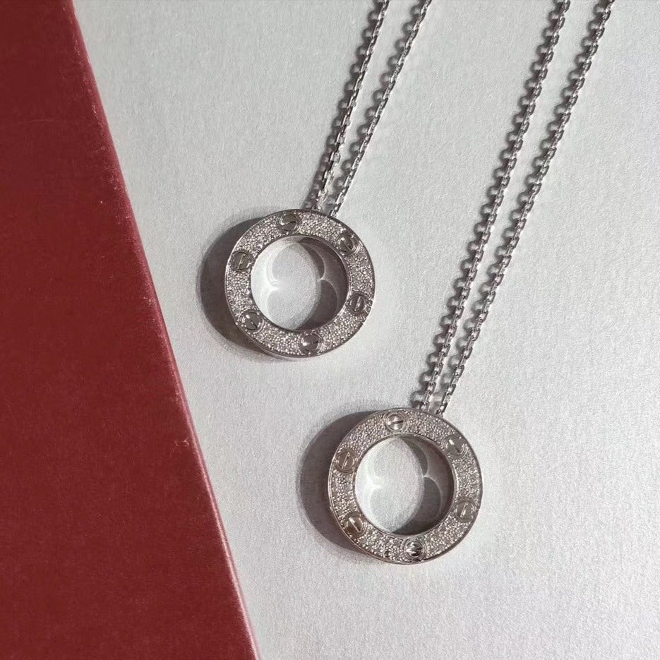 [BloomBling]LOVE NECKLACE ADJUSTABLE SILVER