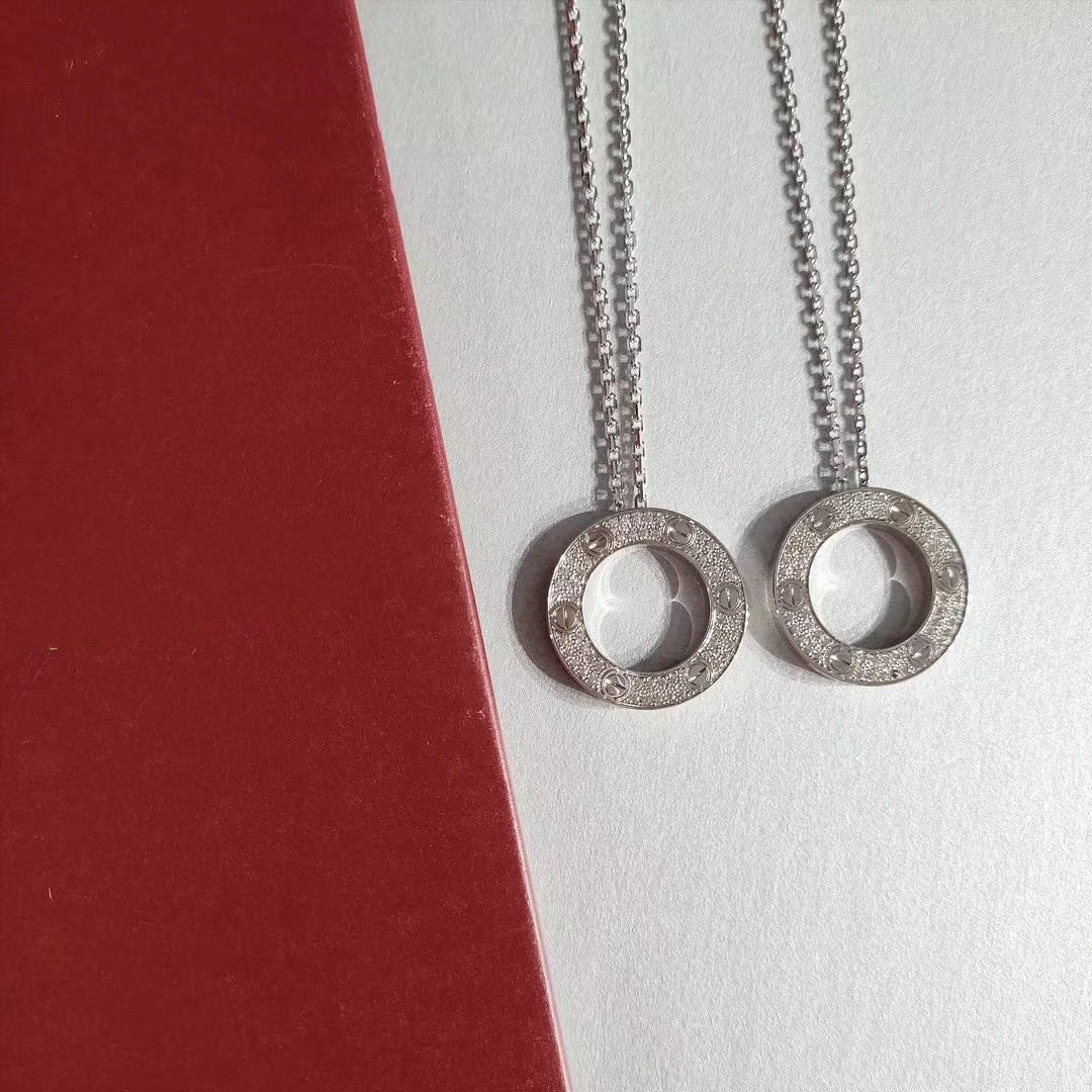 [BloomBling]LOVE NECKLACE ADJUSTABLE SILVER
