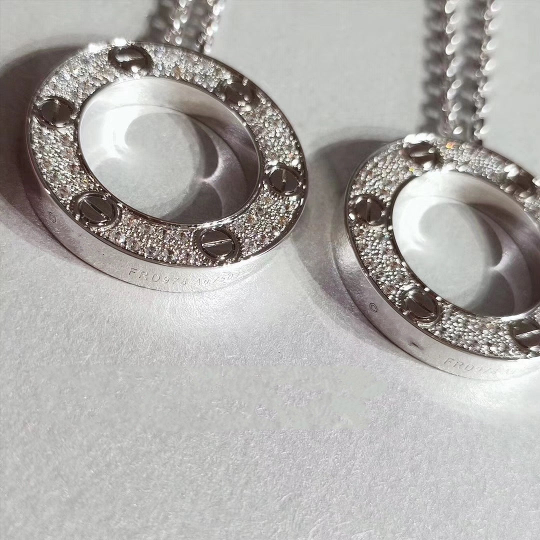 [BloomBling]LOVE NECKLACE ADJUSTABLE SILVER