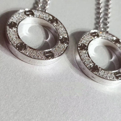 [BloomBling]LOVE NECKLACE ADJUSTABLE SILVER