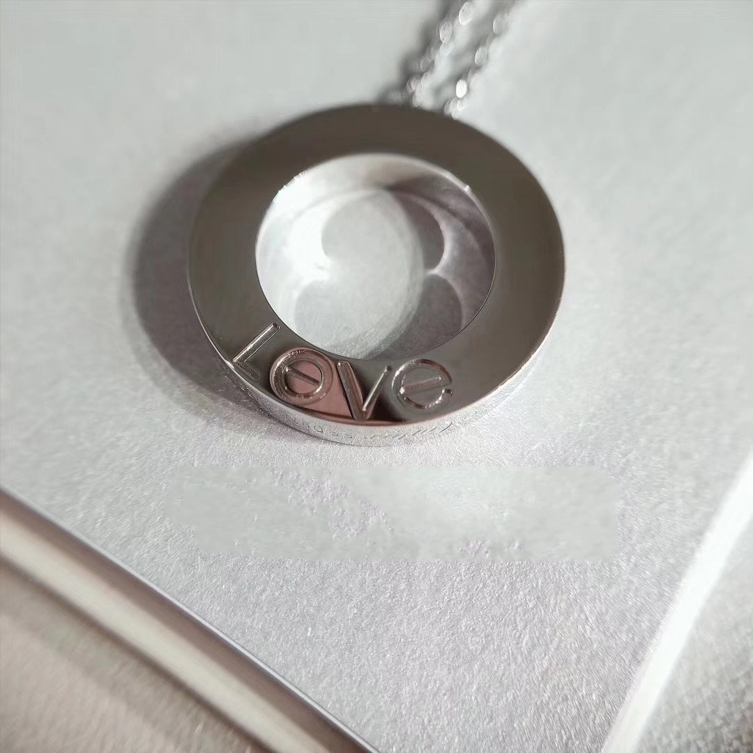 [BloomBling]LOVE NECKLACE ADJUSTABLE SILVER