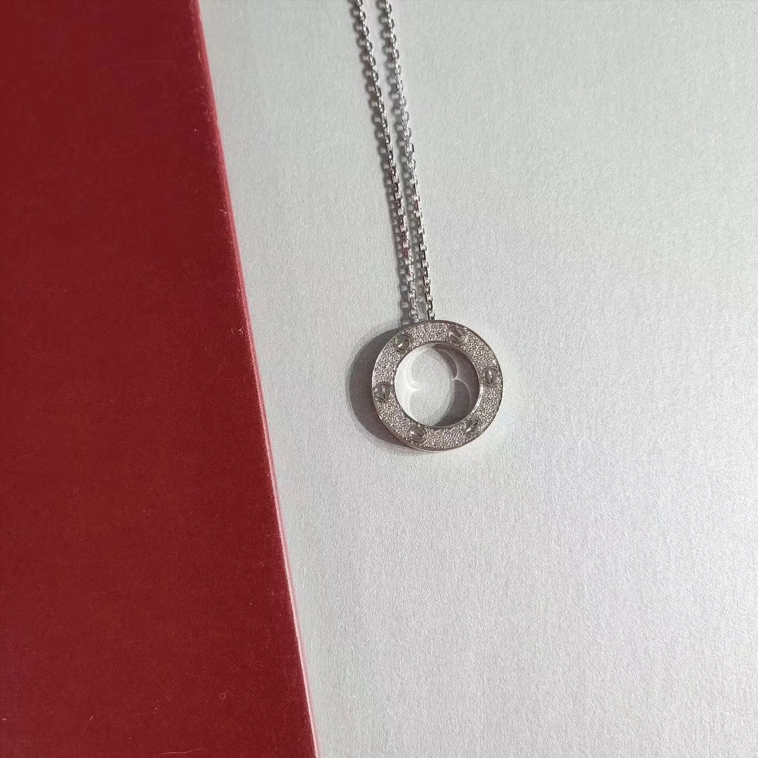 [BloomBling]LOVE NECKLACE ADJUSTABLE SILVER