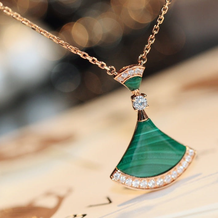 [BloomBling]DREAM NECKLACE MALACHITE DIAMOND