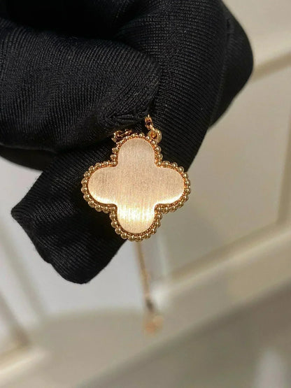 [BloomBling]CLOVER 15MM DIAMOND RHODONITE NECKLACE