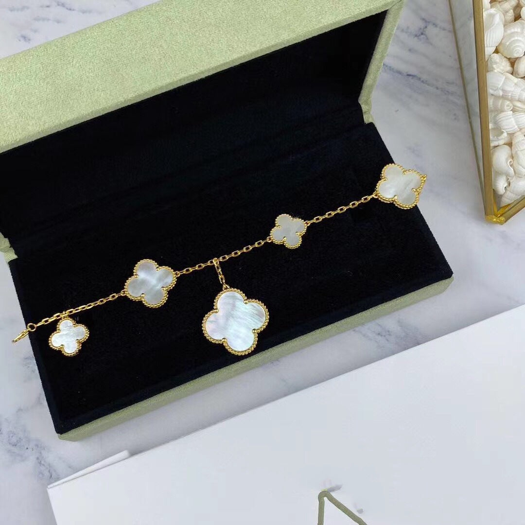 [BloomBling]MAGIC CLOVER MOP GOLD BRACELET 5 MOTIFS