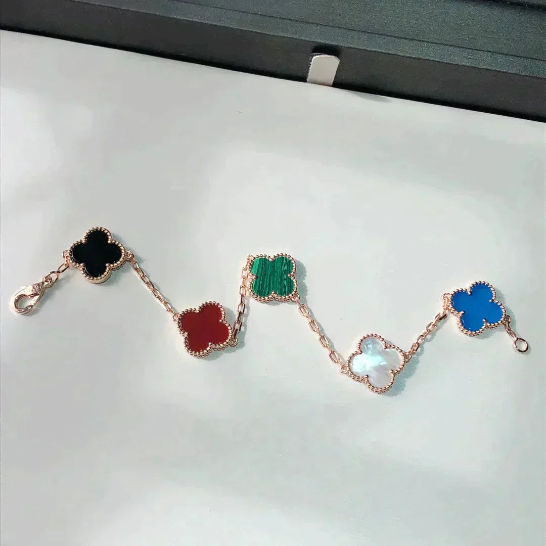 [BloomBling]CLOVER 5 MOTIFS MULTICOLOR  BRACELET