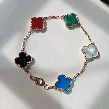 [BloomBling]CLOVER 5 MOTIFS MULTICOLOR  BRACELET