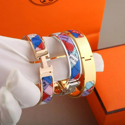 [BloomBling]H BRACELET DOTTED BORDER 12MM