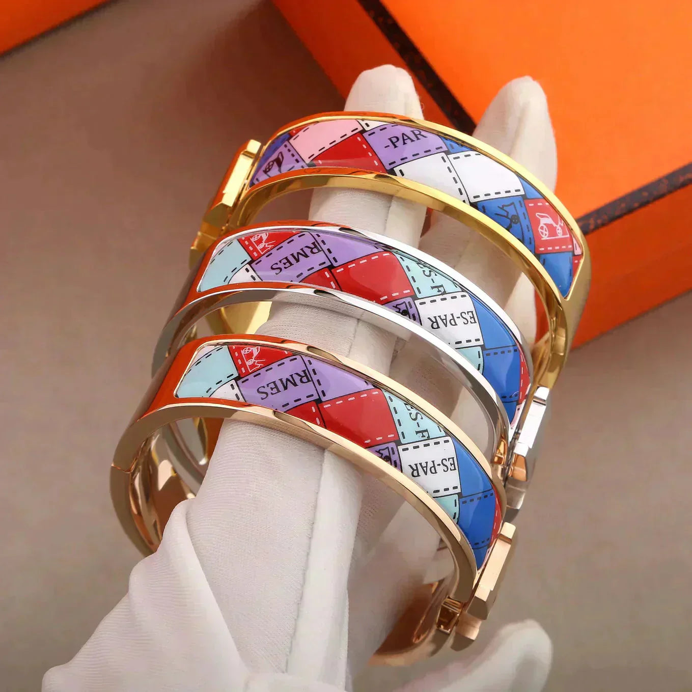 [BloomBling]H BRACELET DOTTED BORDER 12MM