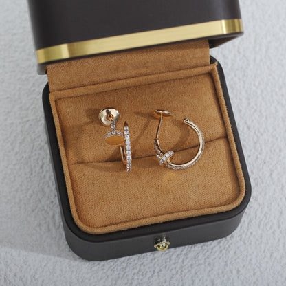 [BloomBling]JUSTE EARRINGS 12.75MM PINK GOLD DIAMOND