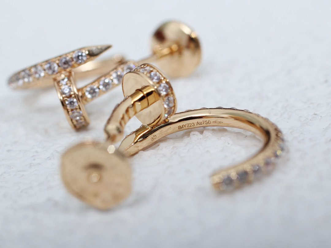 [BloomBling]JUSTE EARRINGS 12.75MM PINK GOLD DIAMOND