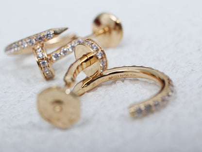 [BloomBling]JUSTE EARRINGS 12.75MM PINK GOLD DIAMOND