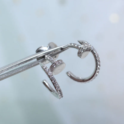 [BloomBling]JUSTE EARRINGS 12.75MM SILVER DIAMOND