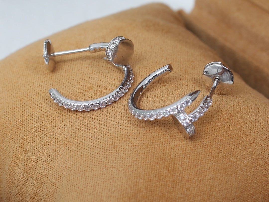 [BloomBling]JUSTE EARRINGS 12.75MM SILVER DIAMOND
