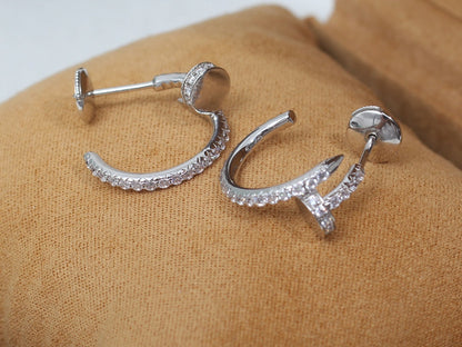 [BloomBling]JUSTE EARRINGS 12.75MM SILVER DIAMOND