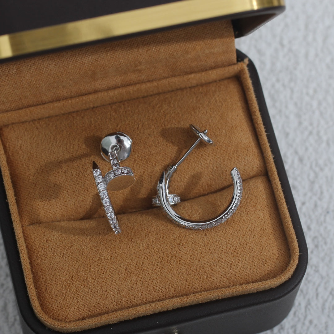 [BloomBling]JUSTE EARRINGS 12.75MM SILVER DIAMOND