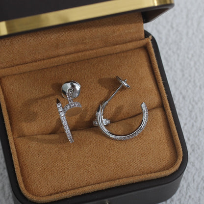 [BloomBling]JUSTE EARRINGS 12.75MM SILVER DIAMOND