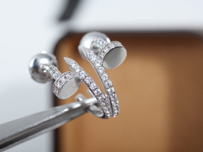 [BloomBling]JUSTE EARRINGS 12.75MM SILVER DIAMOND