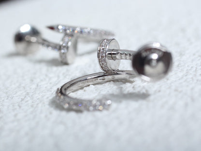 [BloomBling]JUSTE EARRINGS 12.75MM SILVER DIAMOND