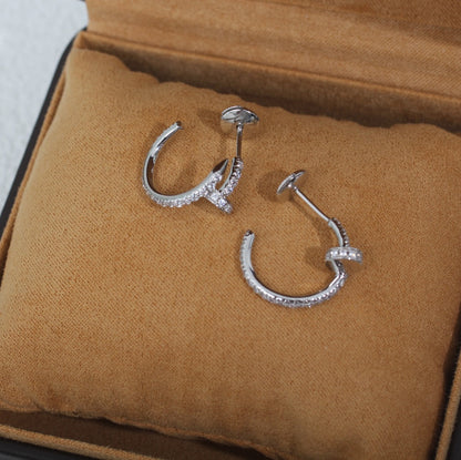 [BloomBling]JUSTE EARRINGS 12.75MM SILVER DIAMOND