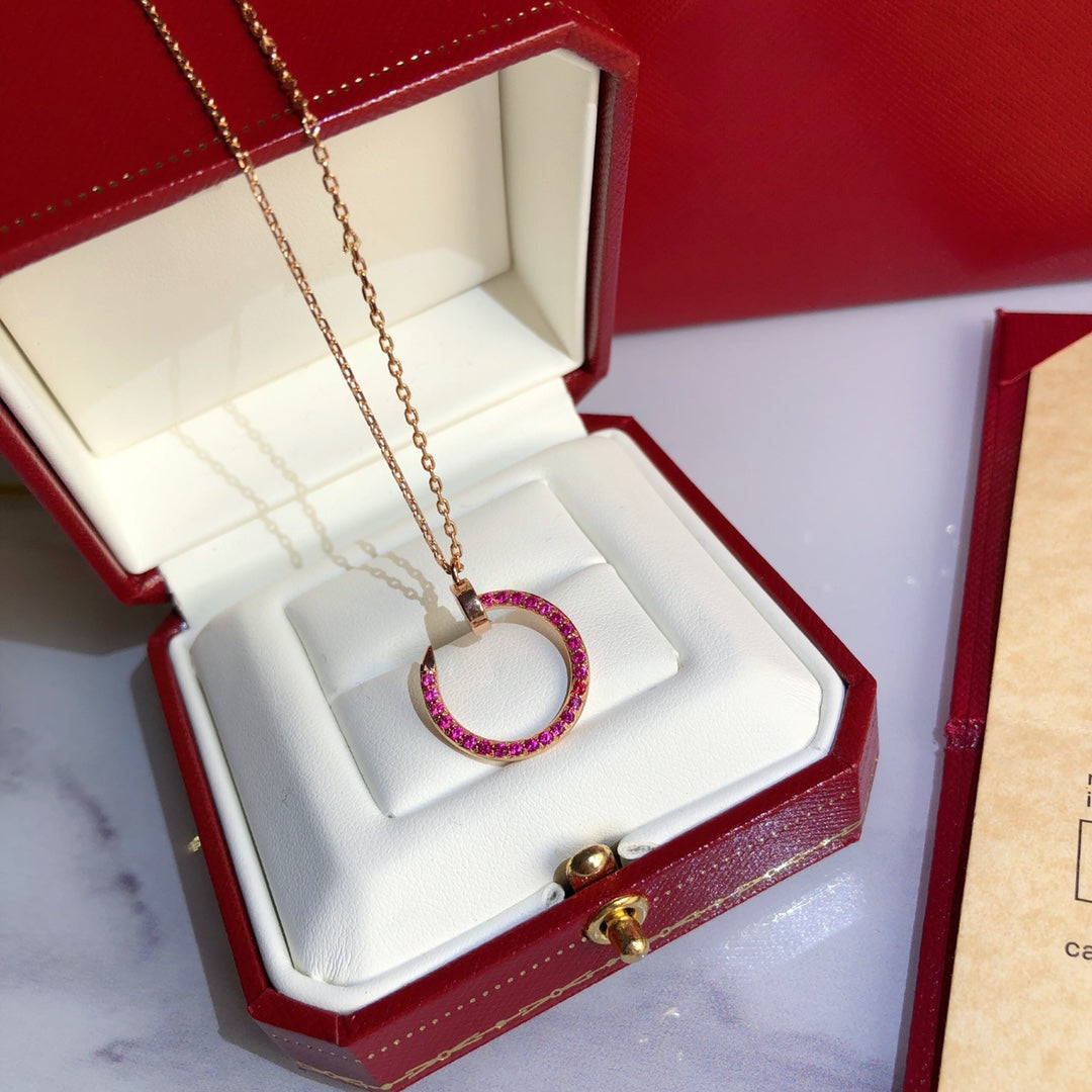 [BloomBling]JUSTE NECKLACE GOLD RED DIAMONDS