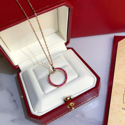 [BloomBling]JUSTE NECKLACE GOLD RED DIAMONDS