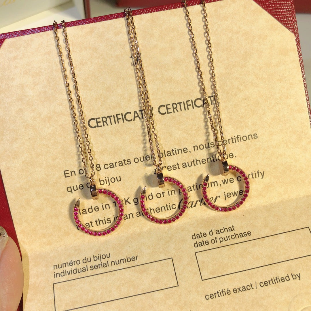 [BloomBling]JUSTE NECKLACE GOLD RED DIAMONDS