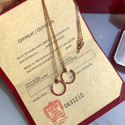 [BloomBling]JUSTE NECKLACE GOLD RED DIAMONDS
