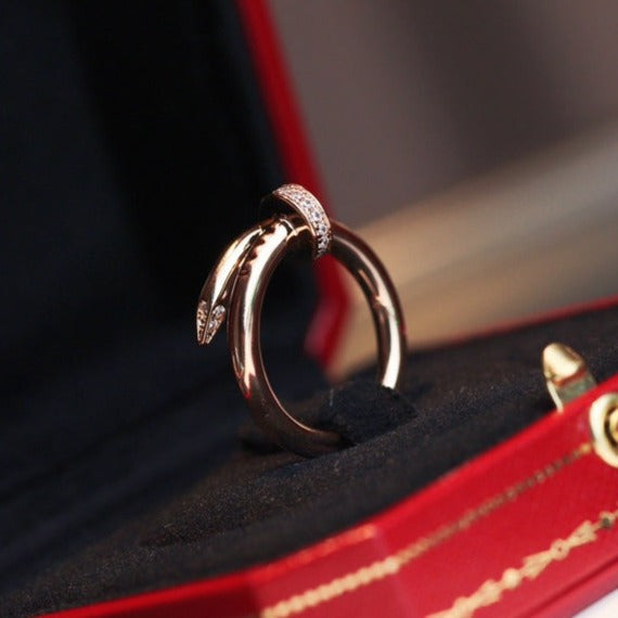 [BloomBling]JUSTE RING 2.65MM PINK GOLD DIAMOND