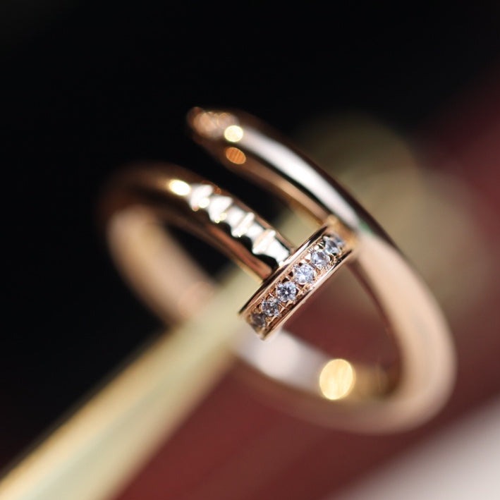 [BloomBling]JUSTE RING 2.65MM PINK GOLD DIAMOND