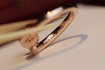 [BloomBling]JUSTE RING 2.65MM PINK GOLD DIAMOND