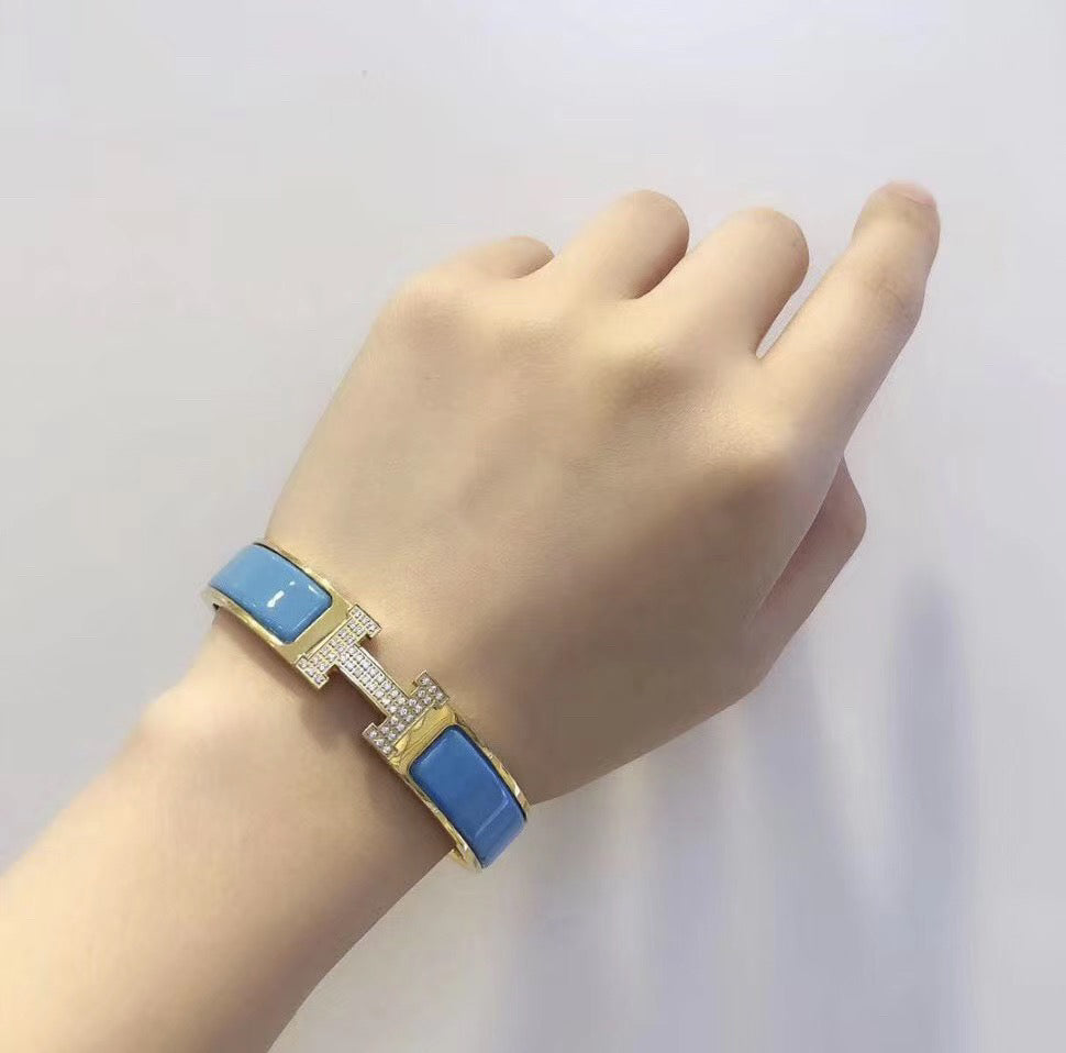 [BloomBling]H CLOUD BLUE BRACELET GOLD DIAMOND