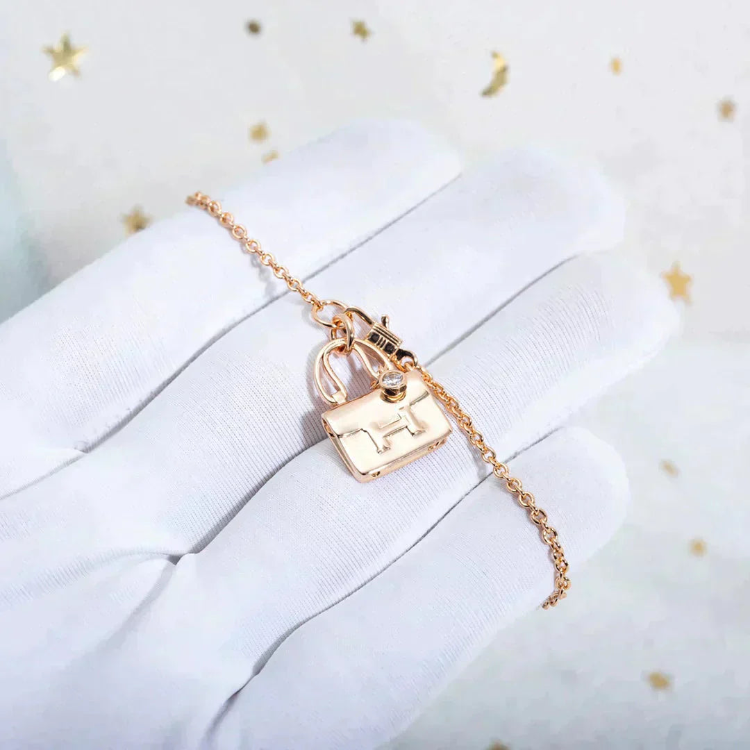 [BloomBling]AMULETTE PEDANT ROSE GOLD NECKLACE