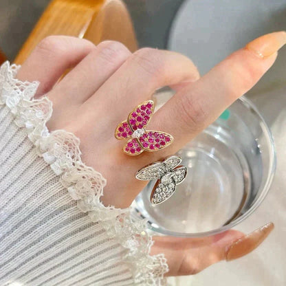 [BloomBling]TWIN BUTTERFLY DIAMOND RING