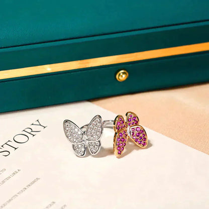 [BloomBling]TWIN BUTTERFLY DIAMOND RING