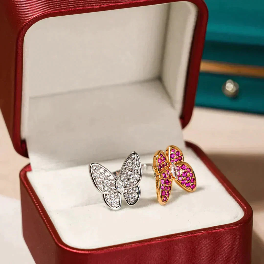 [BloomBling]TWIN BUTTERFLY DIAMOND RING