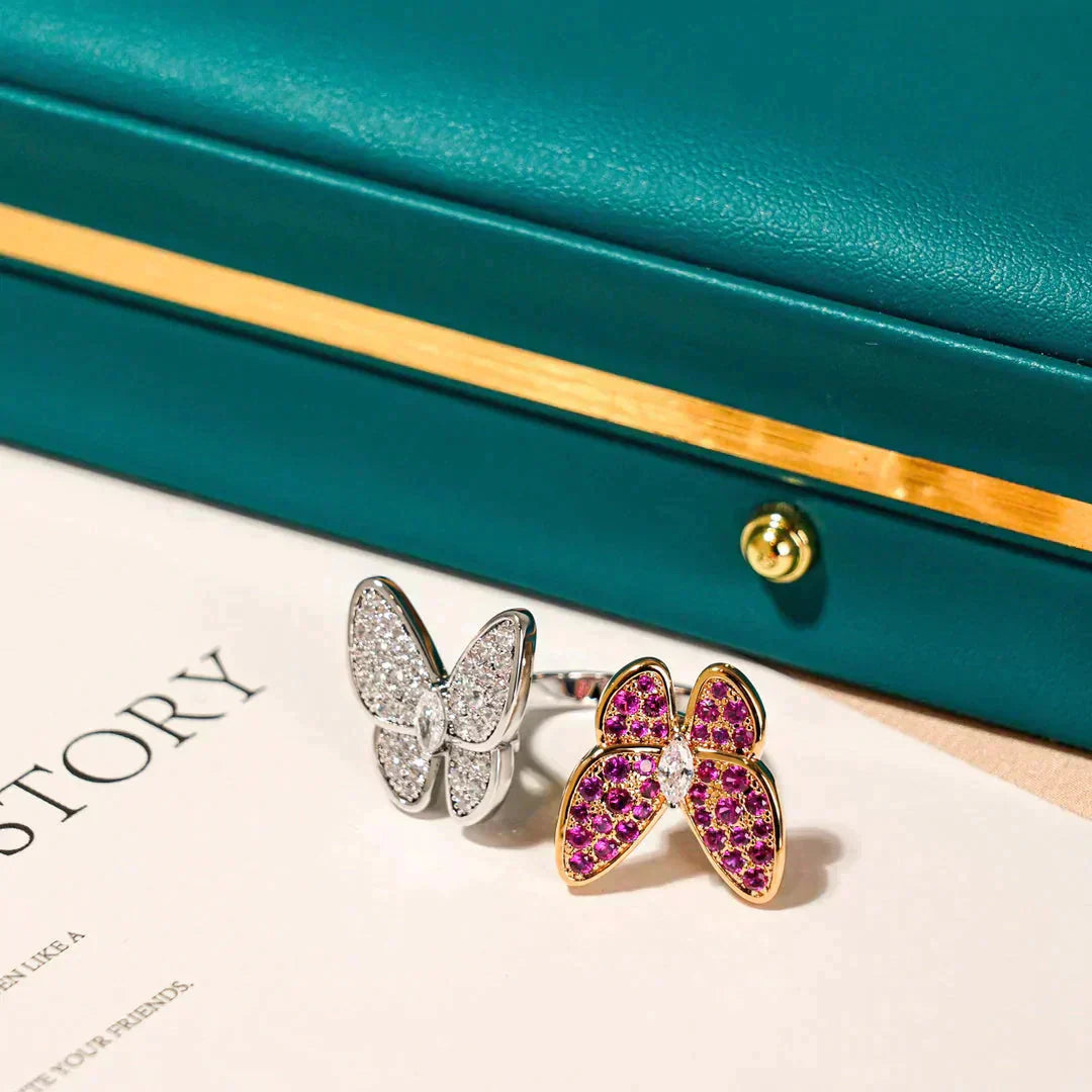 [BloomBling]TWIN BUTTERFLY DIAMOND RING