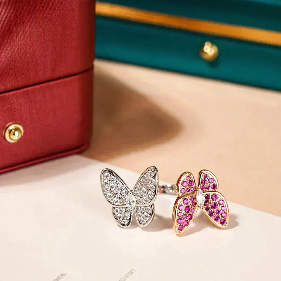 [BloomBling]TWIN BUTTERFLY DIAMOND RING