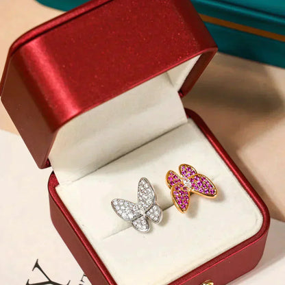 [BloomBling]TWIN BUTTERFLY DIAMOND RING