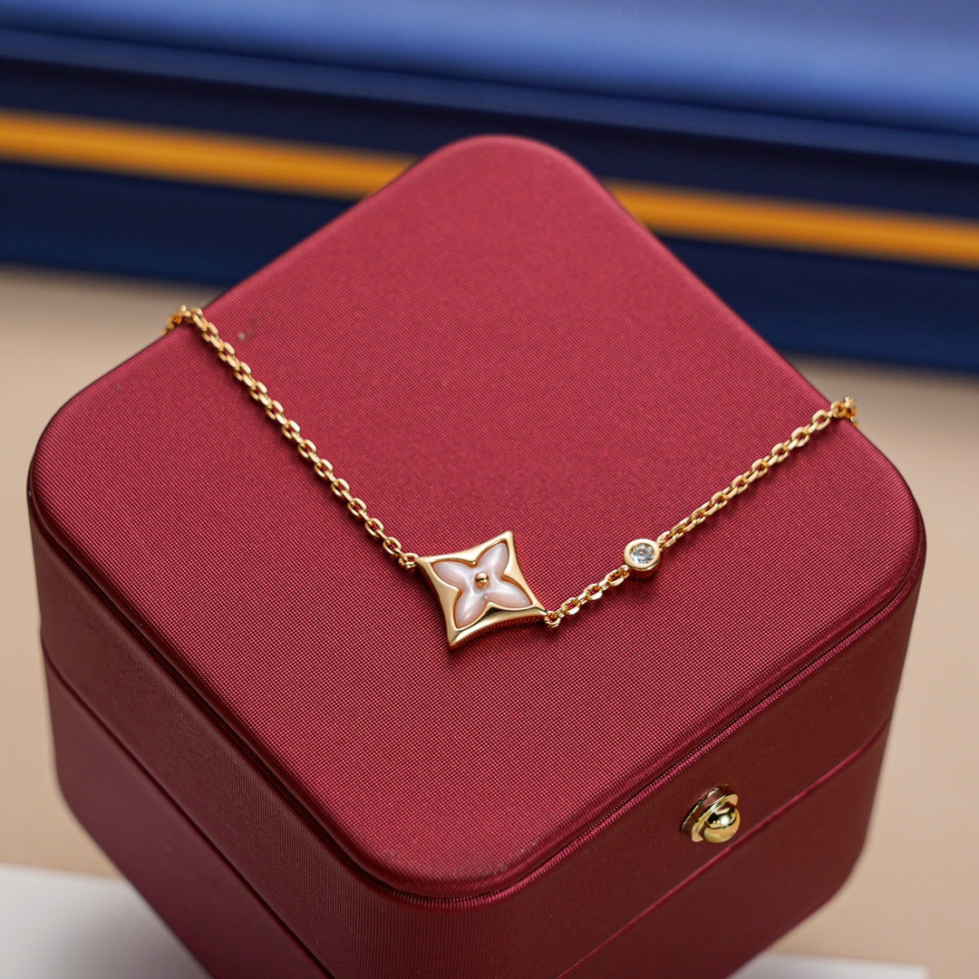 [BloomBling]STAR 1 DIAMOND PINK GOLD BRACELET