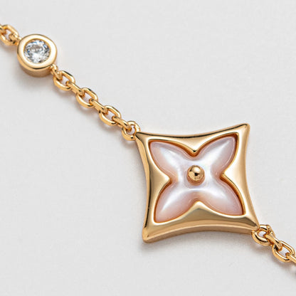 [BloomBling]STAR 1 DIAMOND PINK GOLD BRACELET