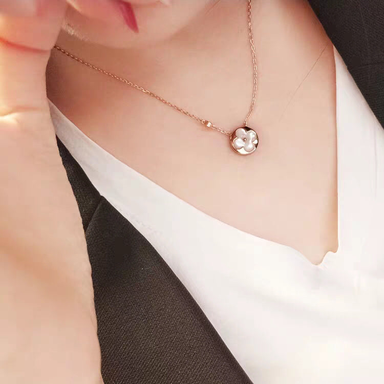 [BloomBling]SUN MOP GOLD 1 DIAMOND NECKLACE
