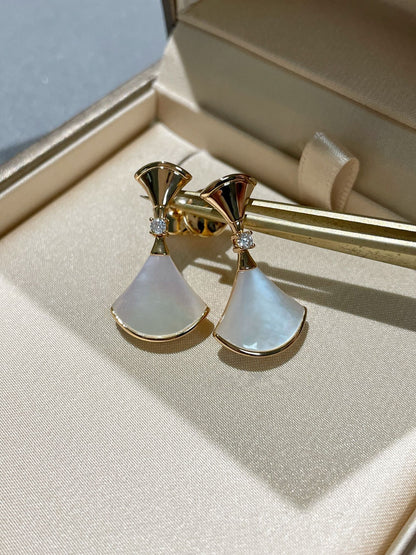 [BloomBling]DREAM MOP 1 DIAMOND EARRINGS